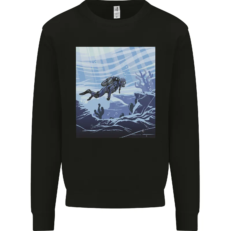 Price Slash smooth fit athletic sweatshirtA Deep Sea Scuba Diver Diving Mens Sweatshirt Jumper Price Slash smooth fit athletic sweatshirtA Deep Sea Scuba Diver Diving Mens Sweatshirt Jumper