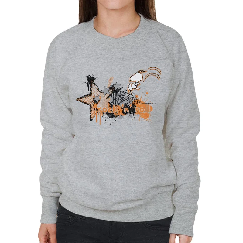 Exclusive Savings chic active hoodiePeanuts Snoopy Rock N Roll Women's Sweatshirt