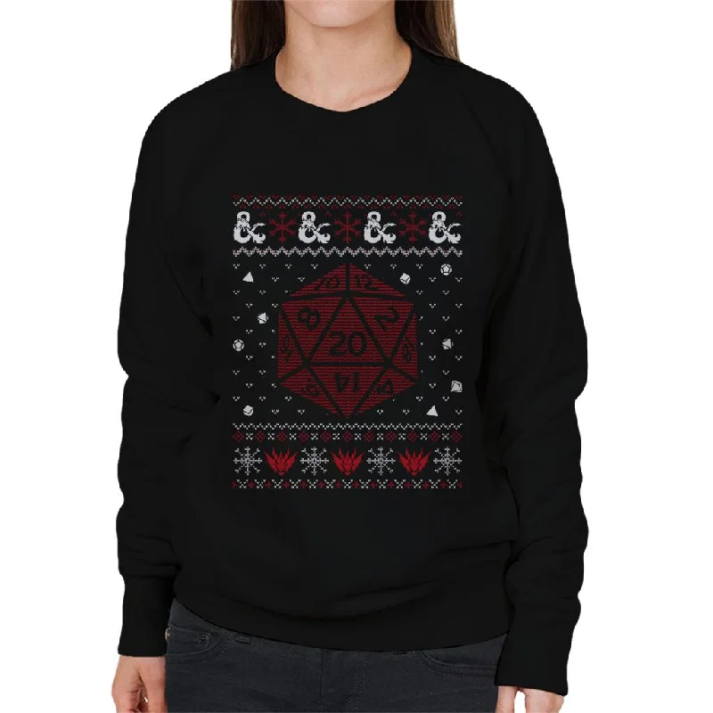 Flash Sale streetwear gym sweatshirtDungeons & Dragons Christmas Dice Women's Sweatshirt