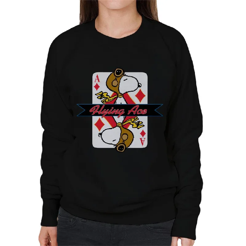 Epic Deals fashion gym hoodiePeanuts Snoopy Flying Ace Women's Sweatshirt
