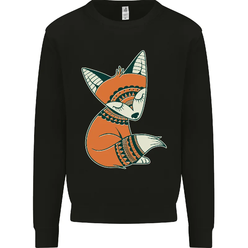 Instant Savings relaxed fit sports hoodieA Cute Tribal Fox Mens Sweatshirt Jumper